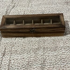 Wooden Watch Organizer with Glass Lid